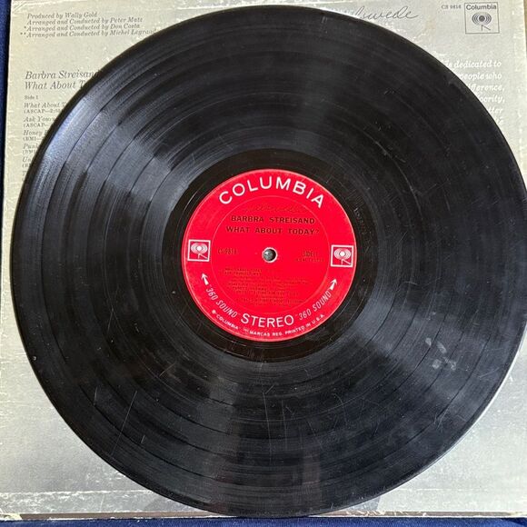 Barbra Streisand sings "What about today." and other hits Columbia Vinyl Record - Picture 3 of 4